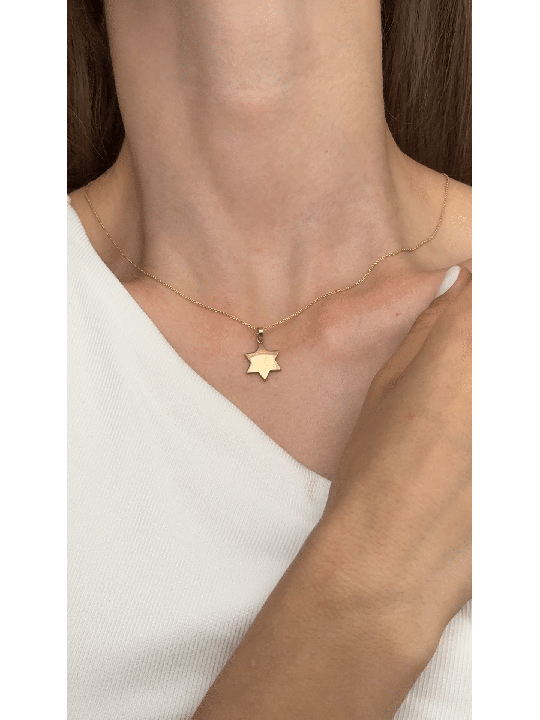 Pendentif étoile de David incurvé et lisse fabriqué à partir de 1, cadeaux Tu B'Av, I