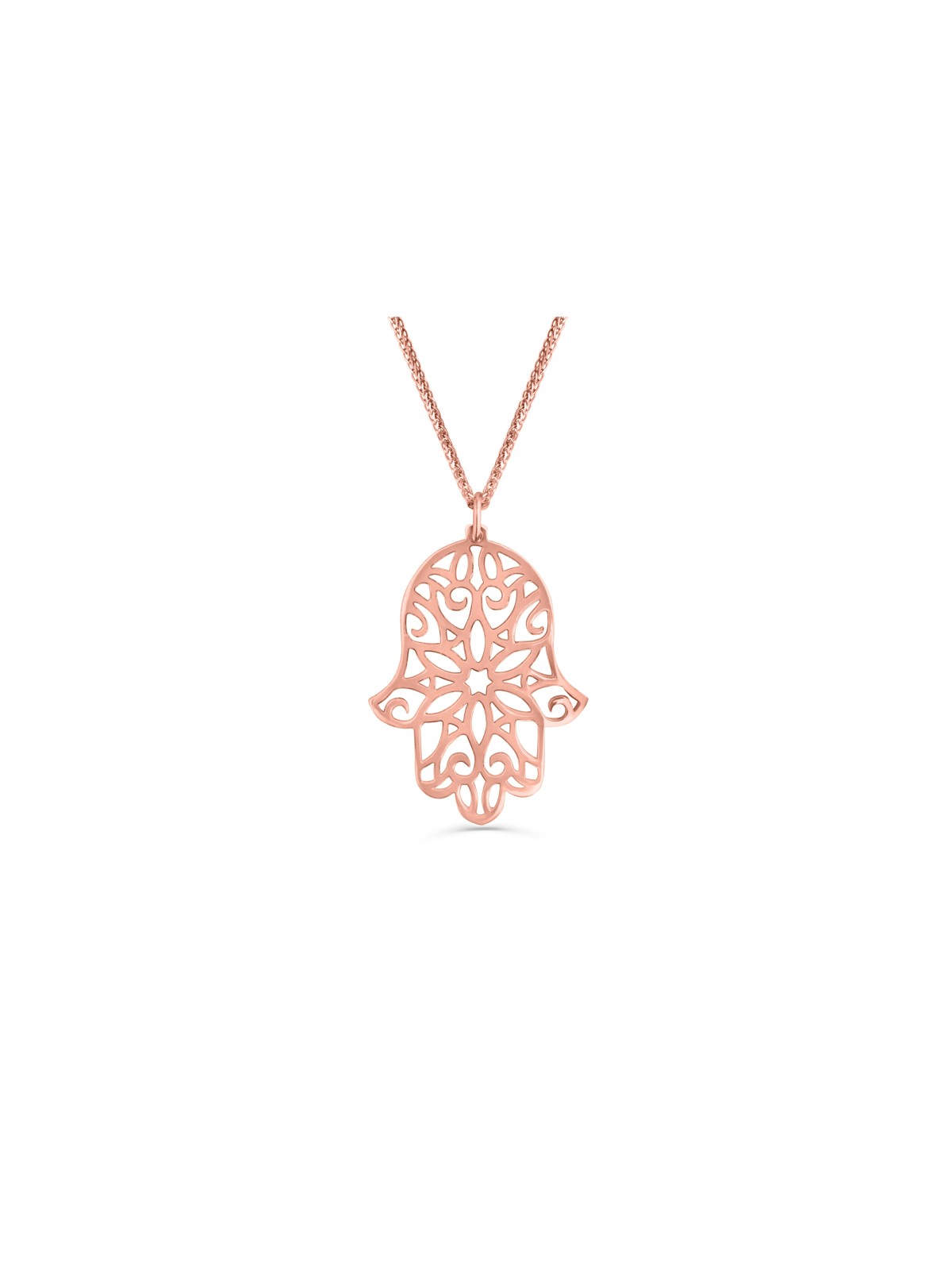 Grand collier Hamsa en filigrane en or jaune 14 carats, cadeaux de mariage juifs,