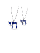 14K Small Gold Chai Pendant with Enamel , Tu B'Av Gifts , Israeli Juda