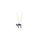 Petit pendentif Chai en or 14K avec émail, cadeaux Tu B'Av, Juda israélien