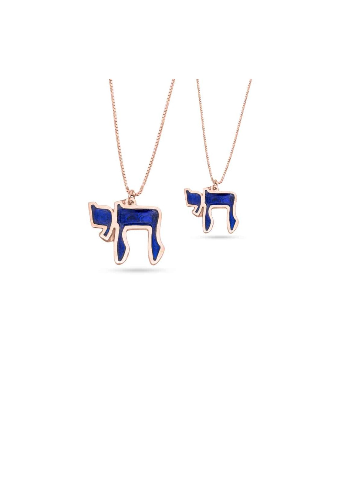 Petit pendentif Chai en or 14K avec émail, cadeaux Tu B'Av, Juda israélien