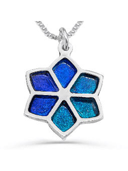 Pendentif floral étoile de David en or, cadeaux Tu B'Av, Judaica israélien