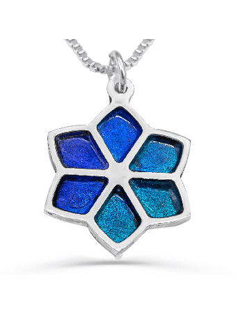 Pendentif floral étoile de David en or, cadeaux Tu B'Av, Judaica israélien