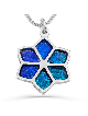 Pendentif floral étoile de David en or, cadeaux Tu B'Av, Judaica israélien