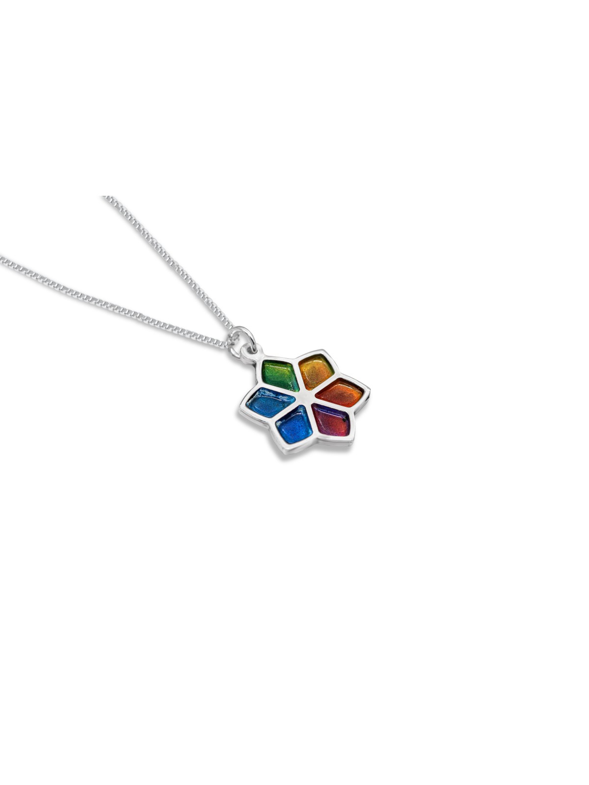 Pendentif floral étoile de David en or, cadeaux Tu B'Av, Judaica israélien