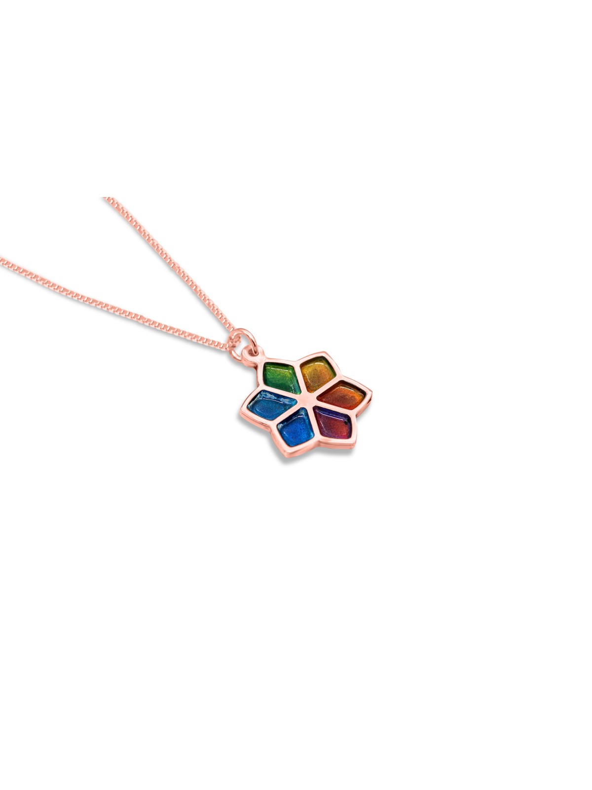 Pendentif floral étoile de David en or, cadeaux Tu B'Av, Judaica israélien