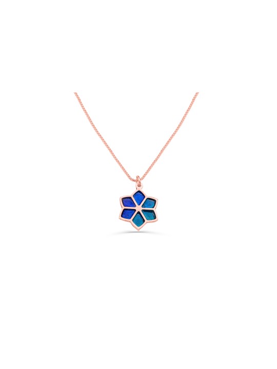 Pendentif floral étoile de David en or, cadeaux Tu B'Av, Judaica israélien
