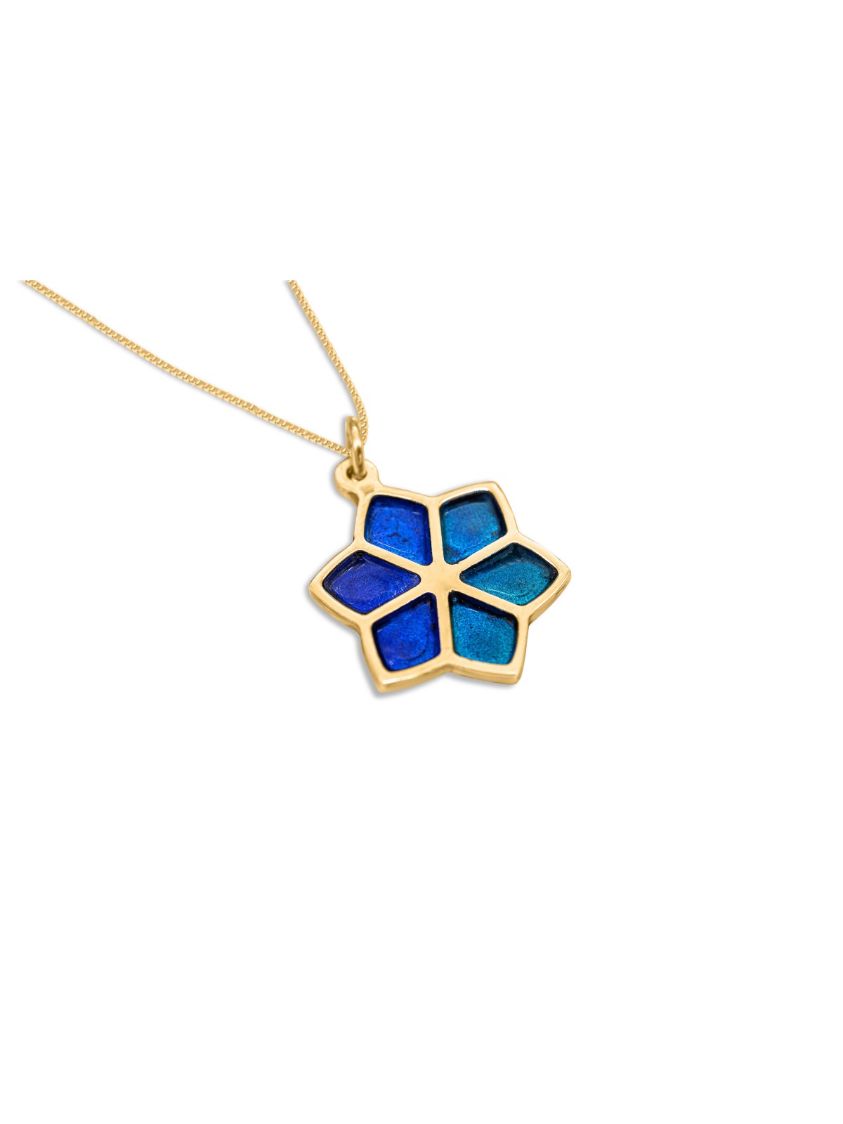 Pendentif floral étoile de David en or, cadeaux Tu B'Av, Judaica israélien