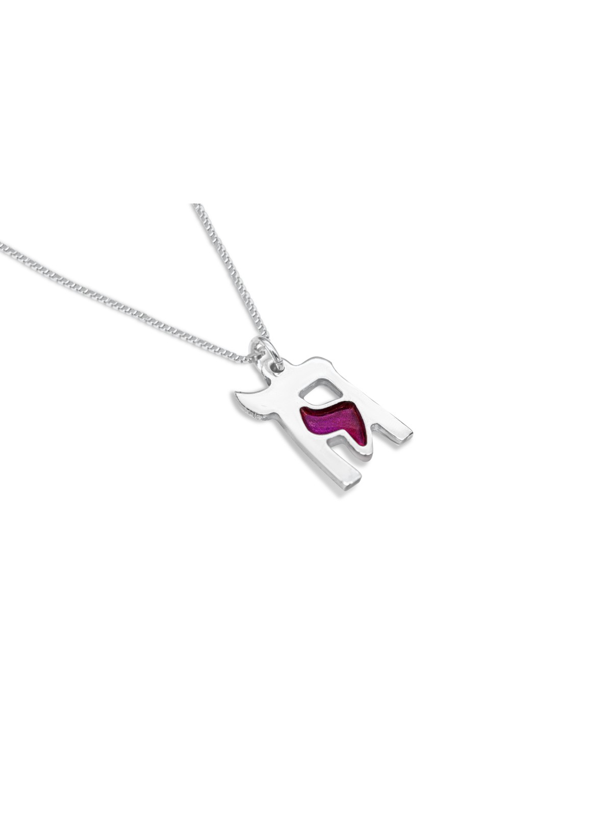 Pendentif en or émaillé Chai unique, cadeaux Tu B'Av, Judaica israélien