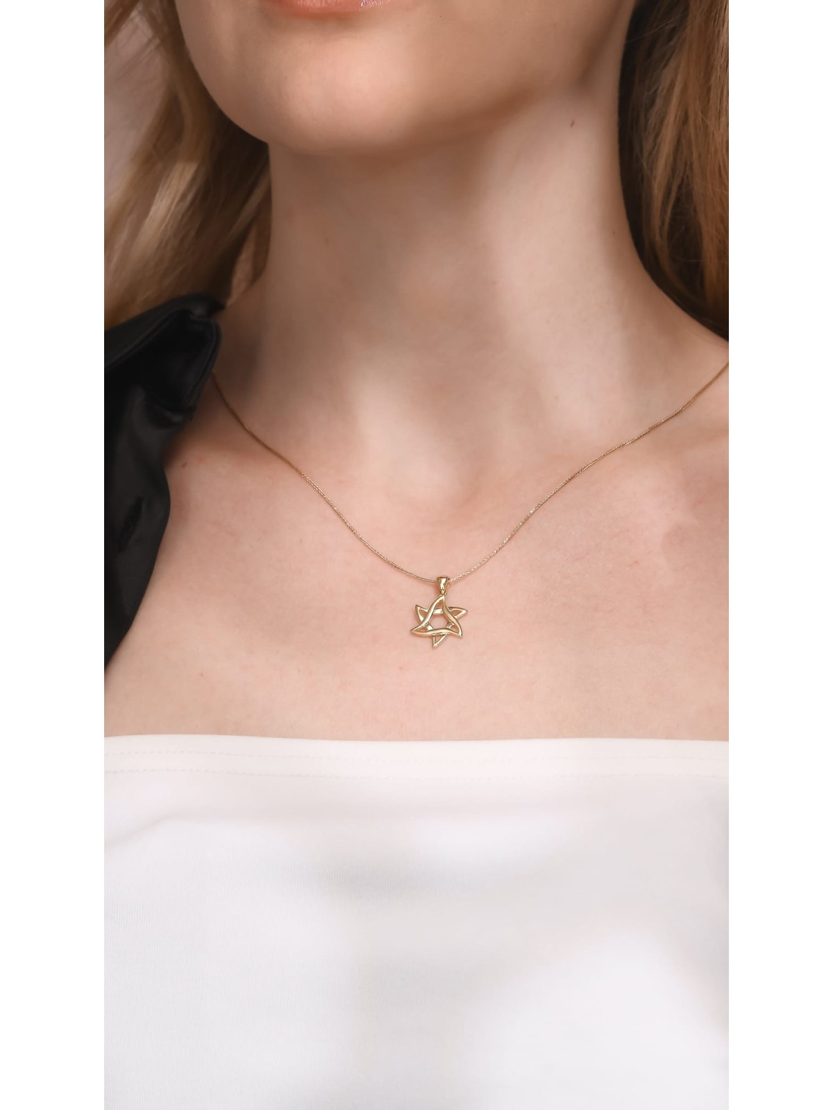 Tourbillon pour femme en or jaune 14 carats étoile de David Pendan, cadeaux Tu B'Av, I