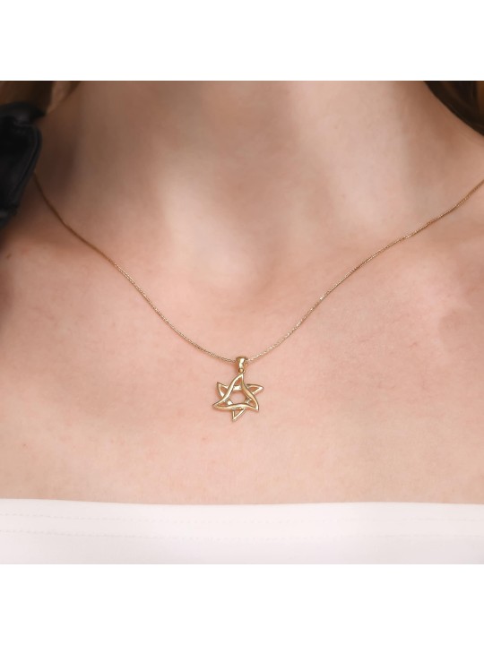 Tourbillon pour femme en or jaune 14 carats étoile de David Pendan, cadeaux Tu B'Av, I
