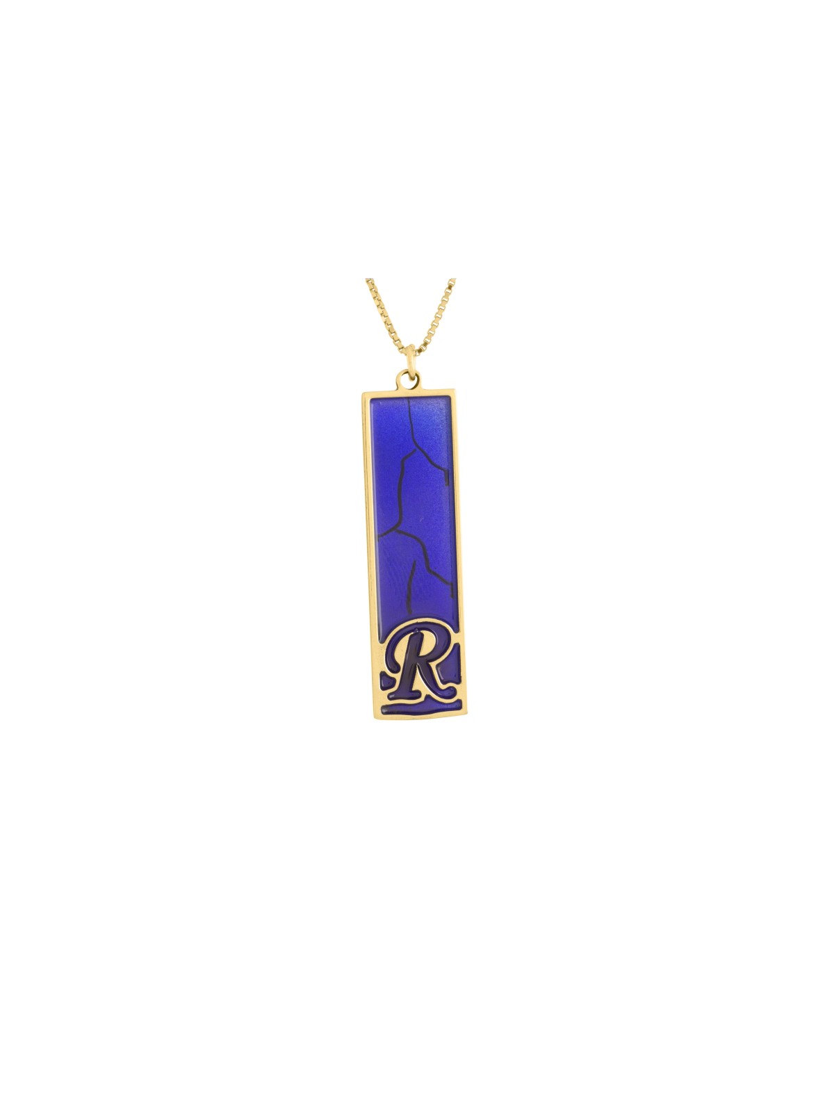 Collier de lettres multicolores en or rectangulaire, cadeaux Tu B'Av, Israël