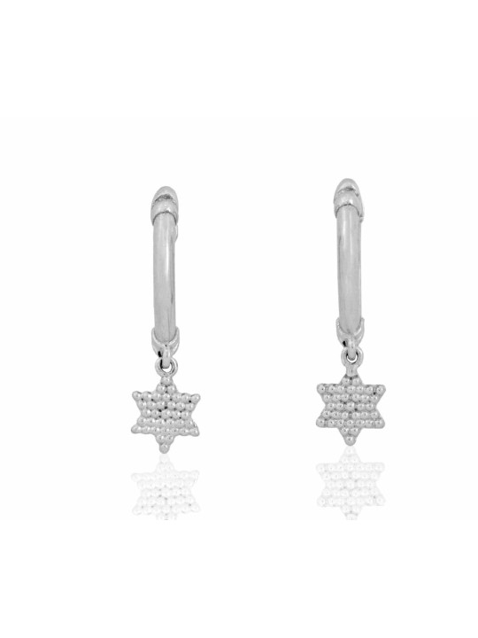 Boucles d'oreilles élégantes Étoile de David en or 14 carats, Cadeaux Tu B'Av, Juda israélien