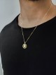 Étoile de David cerclée contemporaine en or jaune P , Cadeaux Tu B'Av , I