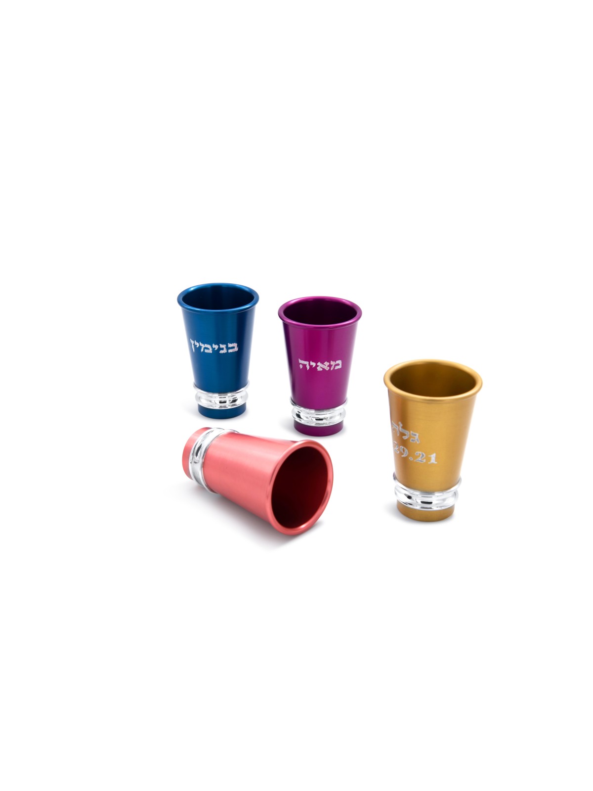 Personalized Anodized Aluminum Liquor Cup , Passover Gifts , Israeli J