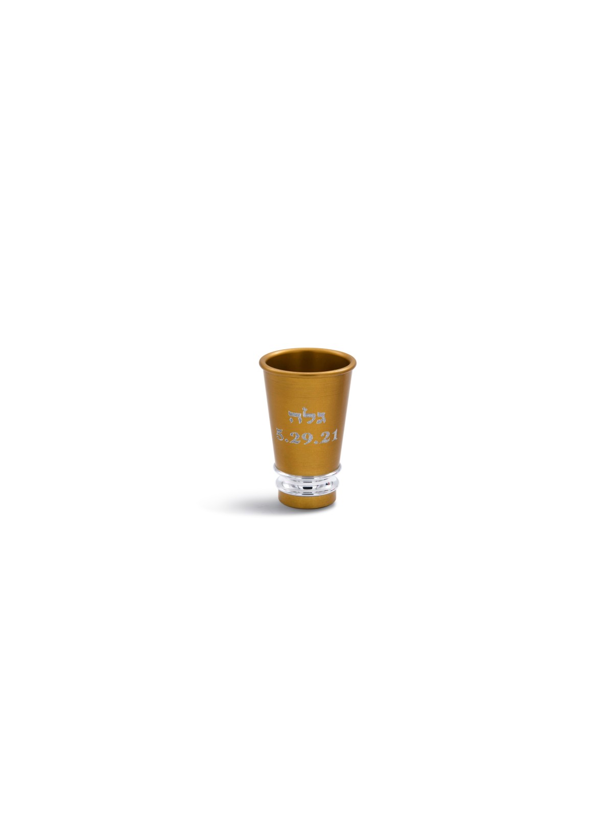 Tasse à liqueur en aluminium anodisée personnalisée, cadeaux de Pâque, J israélien
