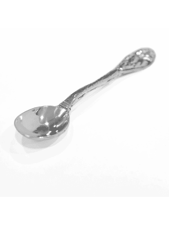 Floral Mid-Size Sterling Silver Teaspoon , Birth &amp; Brit Mila , Isr