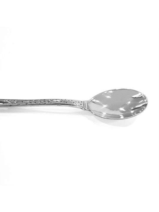 Floral Mid-Size Sterling Silver Teaspoon , Birth &amp; Brit Mila , Isr