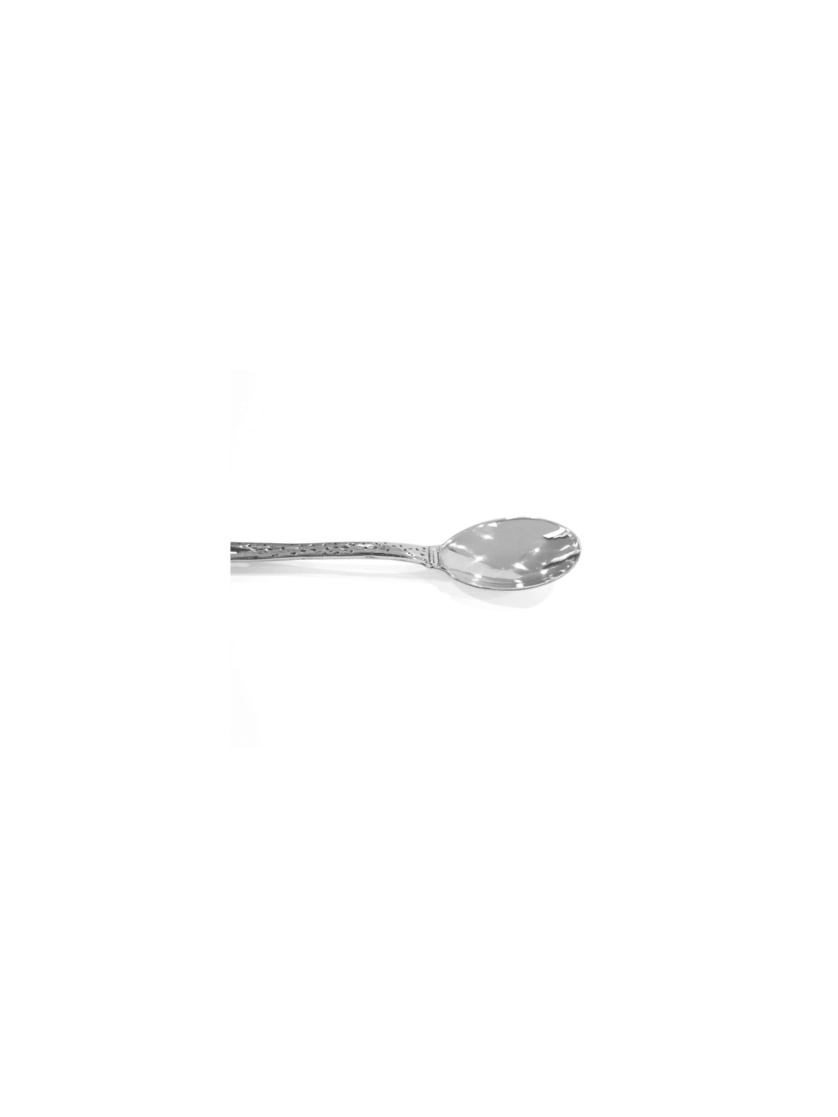 Cuillère à café florale en argent sterling de taille moyenne, Naissance et Brit Mila, Isr