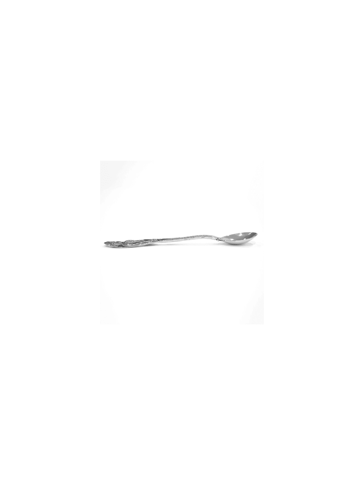 Cuillère à café florale en argent sterling de taille moyenne, Naissance et Brit Mila, Isr