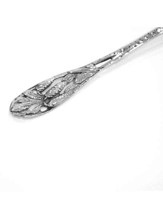 Floral Mid-Size Sterling Silver Teaspoon , Birth &amp; Brit Mila , Isr