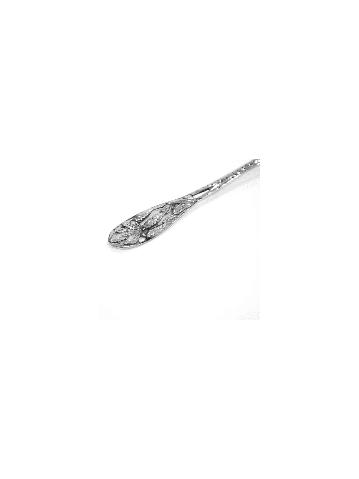 Floral Mid-Size Sterling Silver Teaspoon , Birth &amp; Brit Mila , Isr