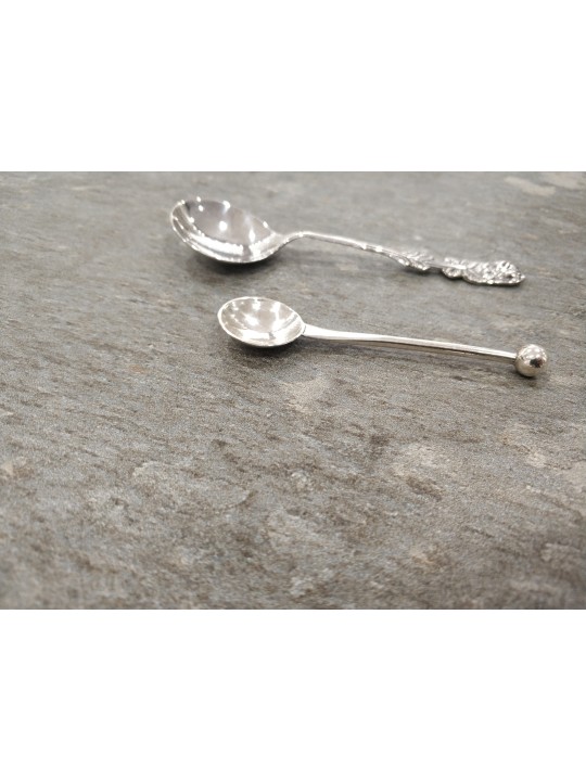 Cuillère Rose en Argent 925 avec Gravure Personnalisée , Naissance & Brit Mila ,