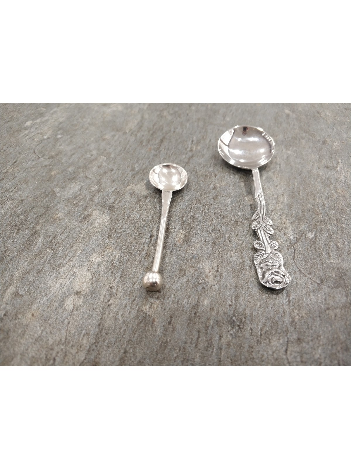 Cuillère Rose en Argent 925 avec Gravure Personnalisée , Naissance & Brit Mila ,