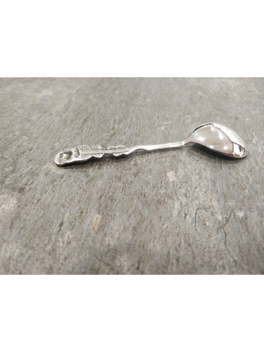 Cuillère Rose en Argent 925 avec Gravure Personnalisée , Naissance & Brit Mila ,