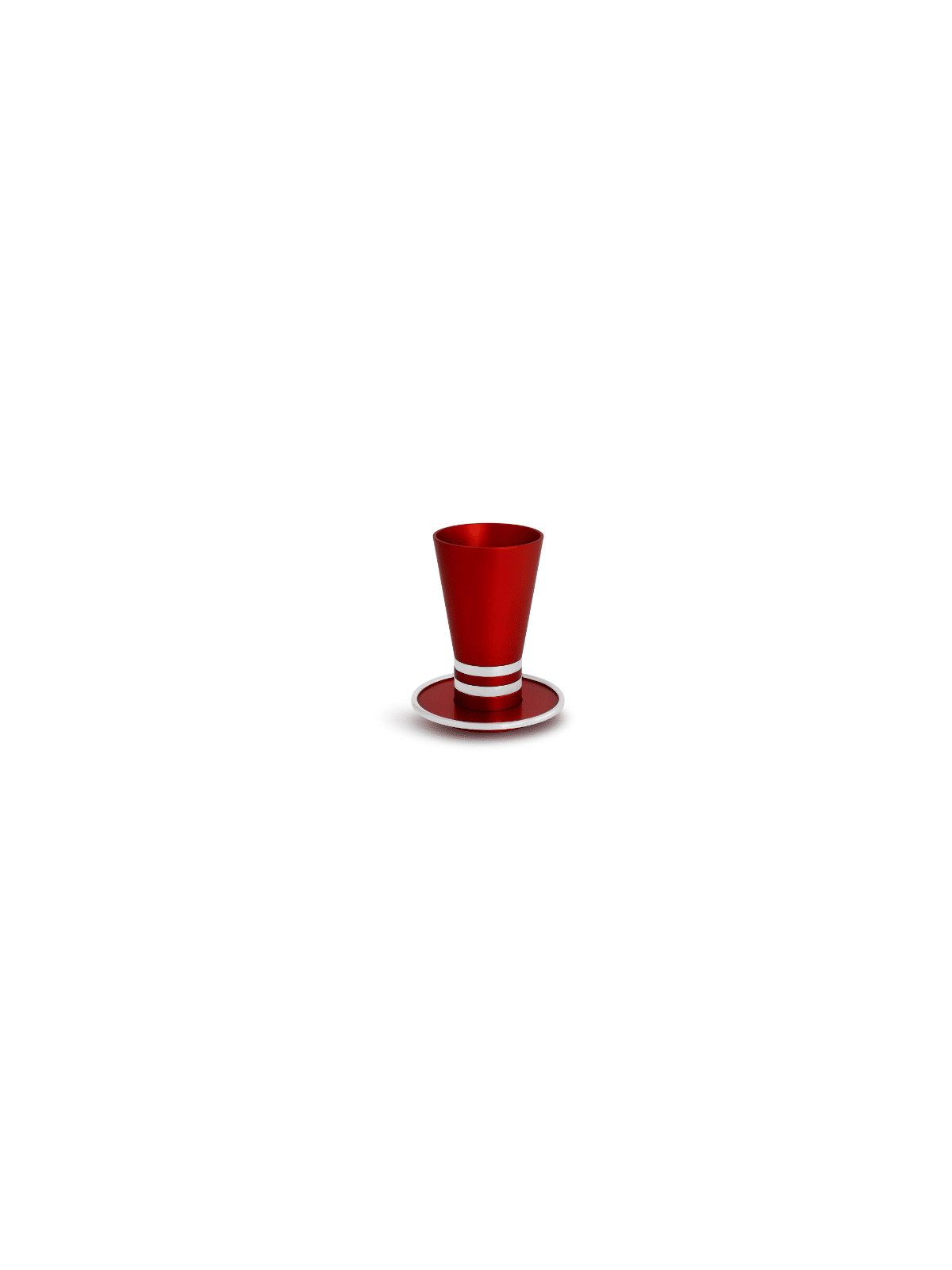 Modern Sabbath Red Kiddush Cup , Modern Kiddush Cups , Israeli Judaica
