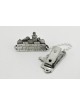 Silver Tallit Clips Jerusalem Design , Tallit Clips , Israeli Judaica