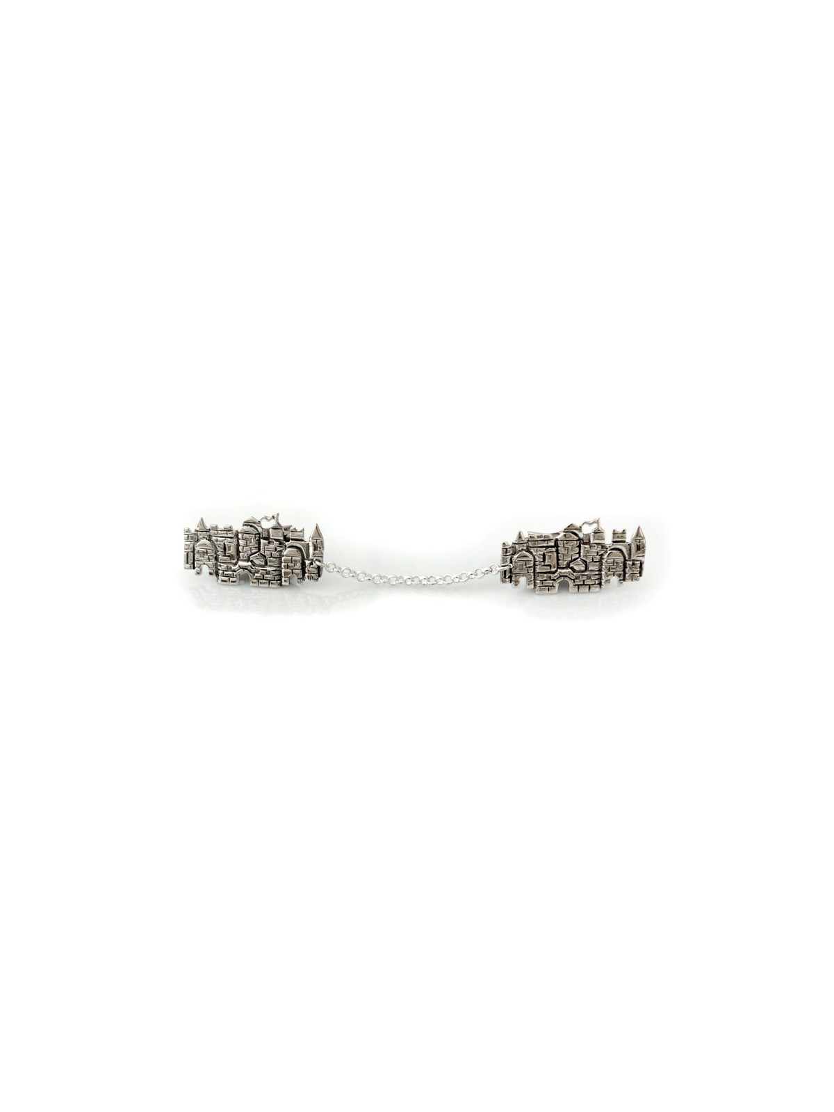 Elegant & Unique Silver Jerusalem Tallit Clips , Tallit Clips , Israel