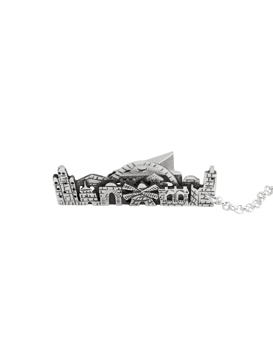 Clips de Talit de Jérusalem en argent élégants et uniques, clips de Talit, Israël