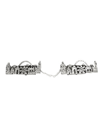 Clips de Talit de la ville sainte de Jérusalem en argent, clips de Talit, Ju israélien