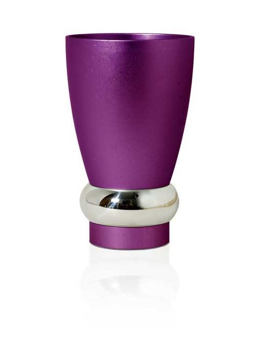 Modern Kiddush Cup with Plate Set , Modern Kiddush Cups , Israeli Juda