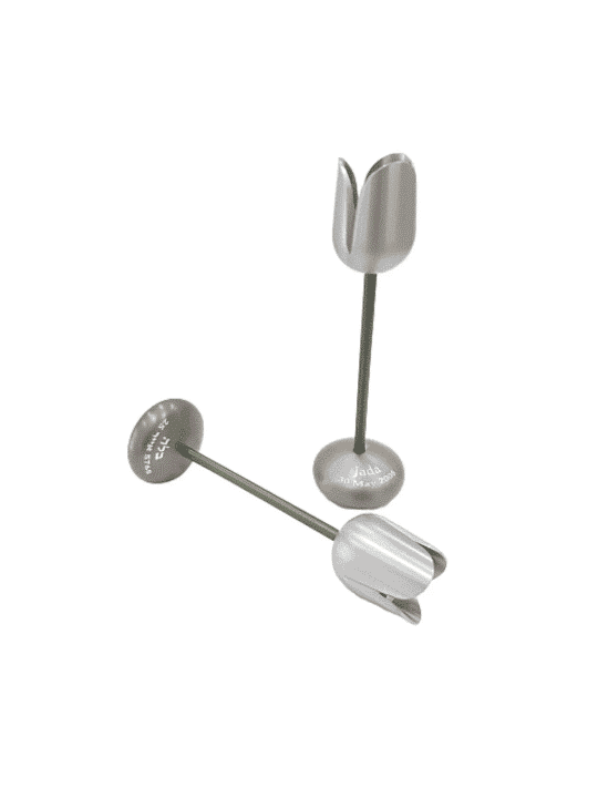 Tulip-Shaped Aluminum Colorful Candlesticks with P , Passover Gifts ,
