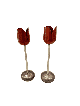 Chandeliers colorés en aluminium en forme de tulipe avec P, cadeaux de Pâque,
