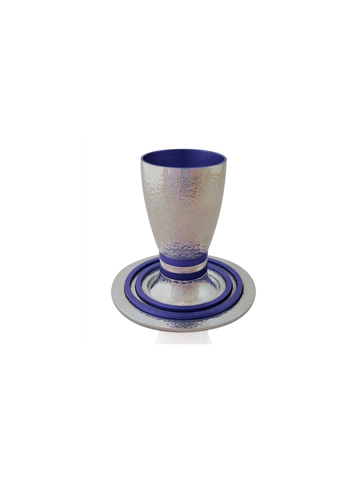 Kiddush martelé en aluminium unique, tasses de Kiddush modernes, Judai israélien