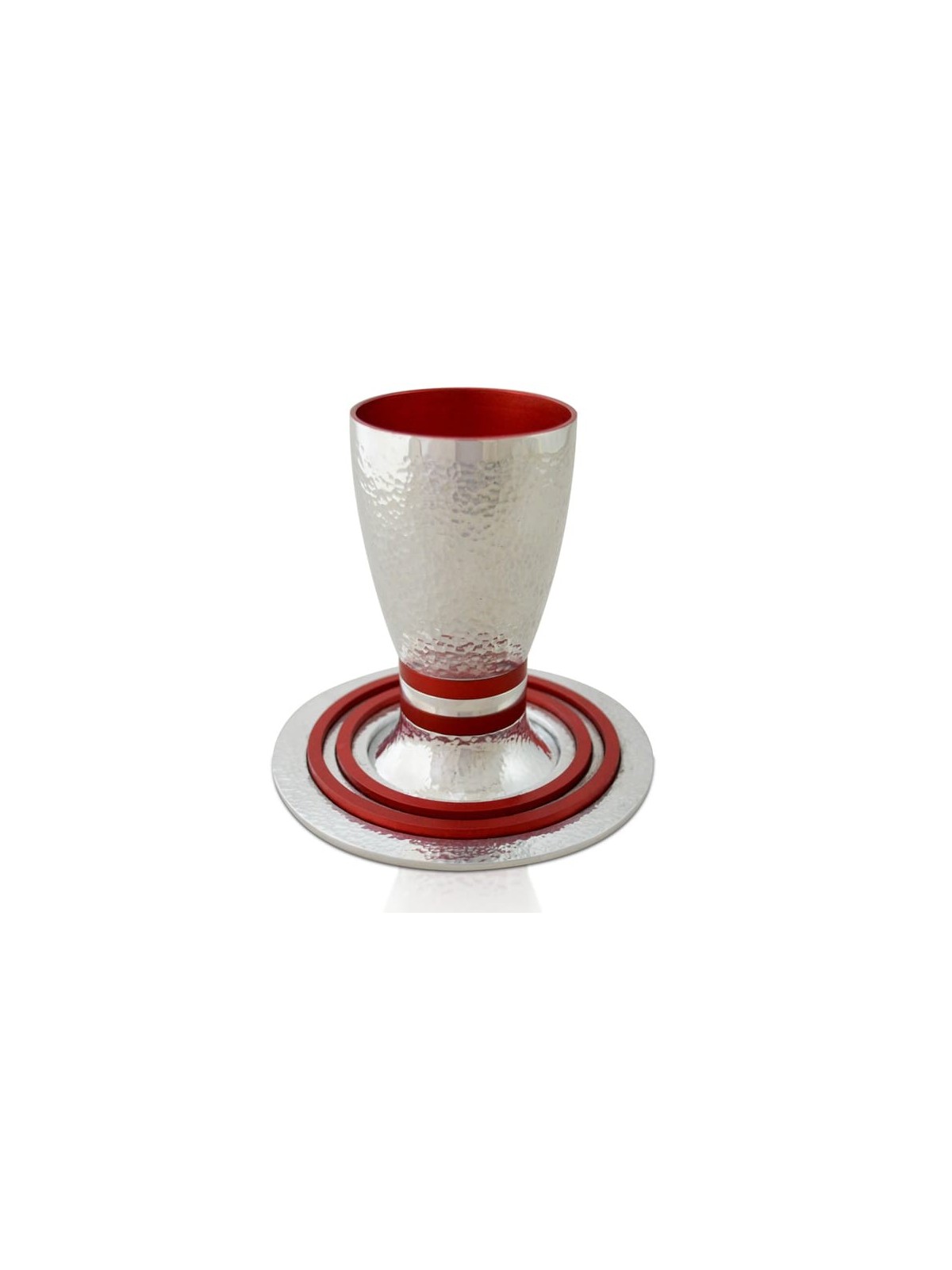 Kiddush martelé en aluminium unique, tasses de Kiddush modernes, Judai israélien