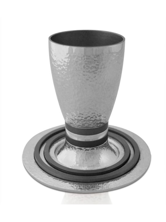 Kiddush martelé en aluminium unique, tasses de Kiddush modernes, Judai israélien