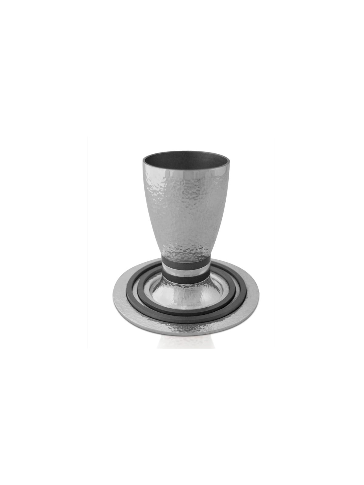 Unique Aluminum Hammered Kiddush , Modern Kiddush Cups , Israeli Judai
