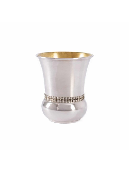 Perles personnalisées Silver Kiddush Cup , Cadeaux de Pâque , Judaï israélien