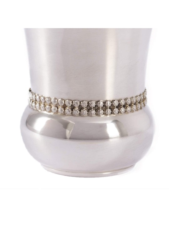 Perles personnalisées Silver Kiddush Cup , Cadeaux de Pâque , Judaï israélien