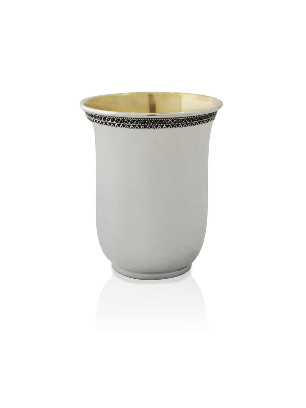 Coupe de Kiddouch en argent moyen avec filigrane, cadeaux de Pâque, Jud israélien