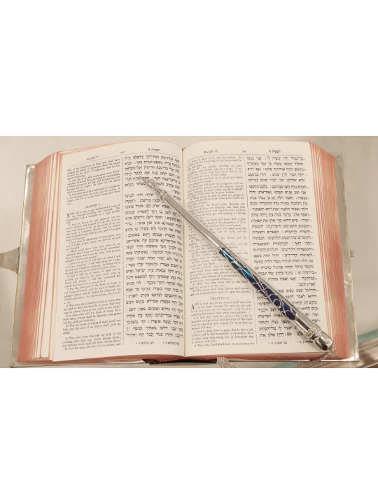 Torah Pointer with Custom Enamel Colors , Shabbat Gifts , Israeli Juda