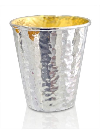 Coupe de Kiddouch en argent sterling martelé, cadeaux de Pâque, judaïque israélien
