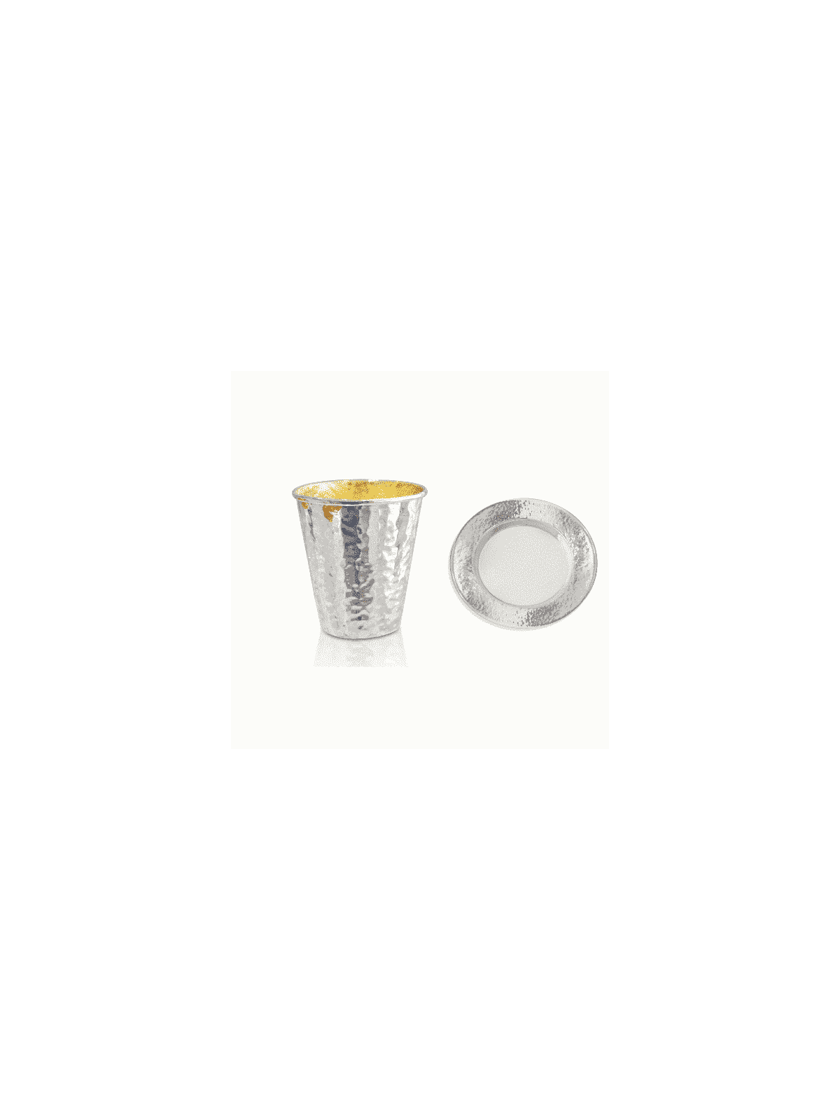 Coupe de Kiddouch en argent sterling martelé, cadeaux de Pâque, judaïque israélien