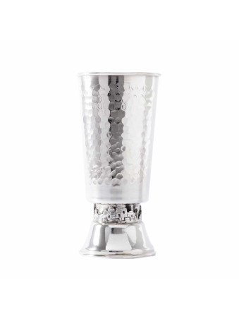 Gobelet à vin personnalisable martelé, cadeaux de Pâque, Judaica israélien