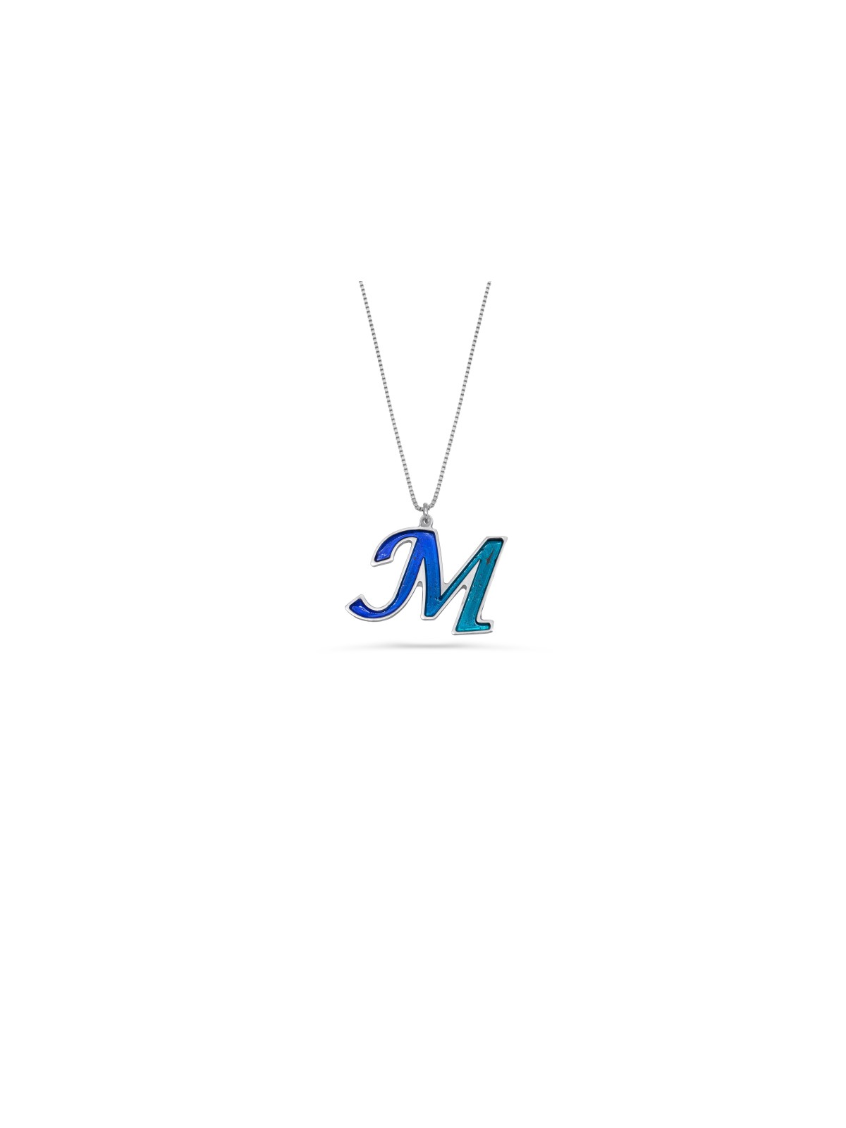 Pendentif émaillé en or 14K coloré initial, colliers de noms colorés,