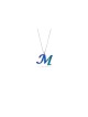 Pendentif émaillé en or 14K coloré initial, colliers de noms colorés,